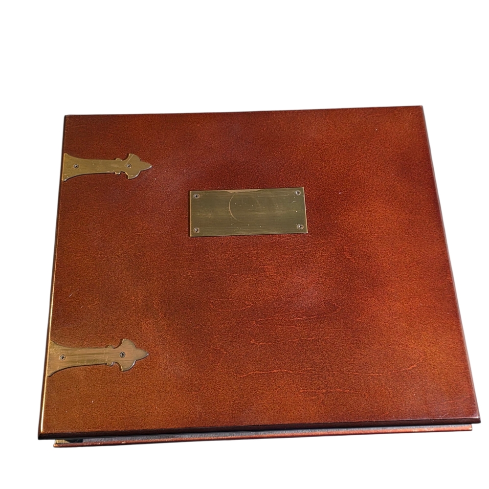 Vintage The Bombay Co. Mahogany Wood Photo Album